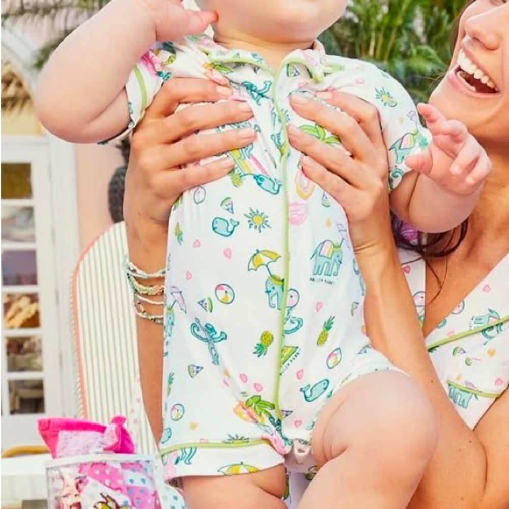 NWT Roller Rabbit Pool Party Infant Polo Onesie